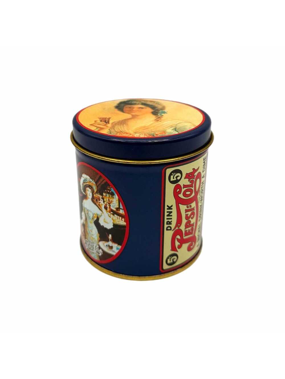 Vintage Pepsi-Cola Round Tin Container